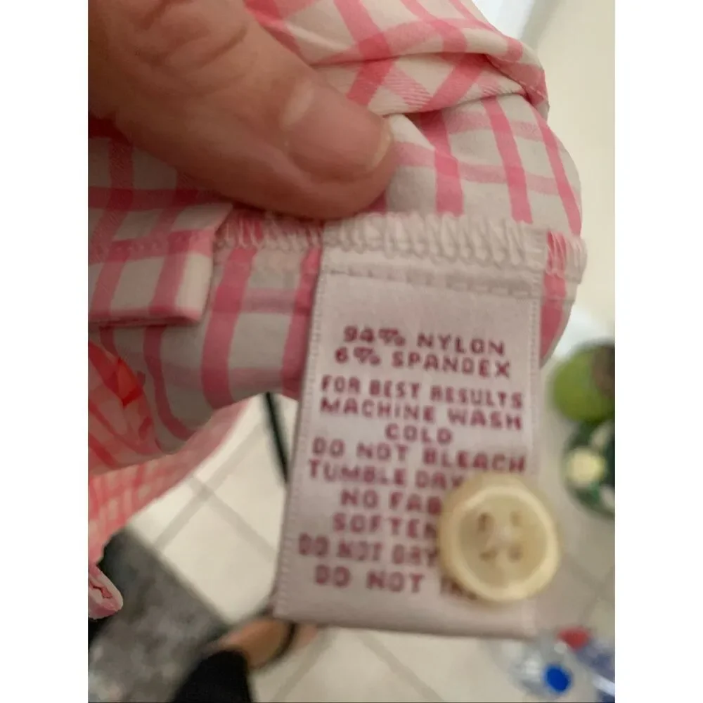 Peter Millar Pink Gingham Shirt Checker Golf Dress - Picture 5 of 9